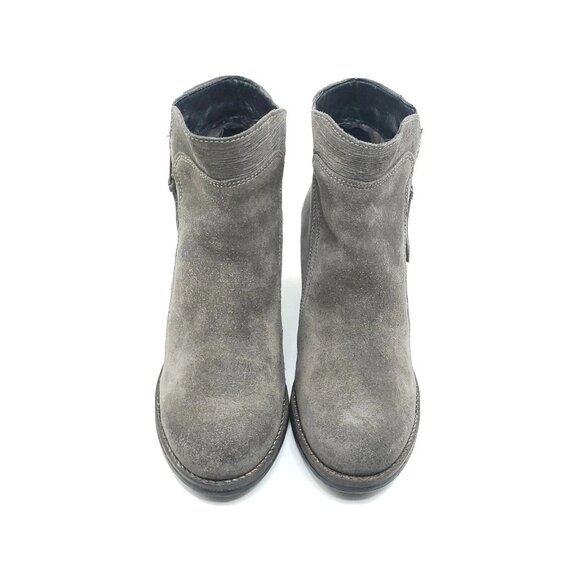 Taos Dillie Womens Ankle Boots Heel Side Zip Taupe Suede Booties EU 36 US 5.5 - Picture 3 of 10